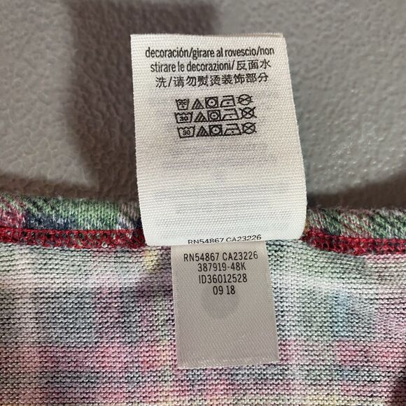 VICTORIAS SECRET PINK Pajama Top Lounge Red Plaid Gold Dog Logo Womens S Cozy - Picture 6 of 6